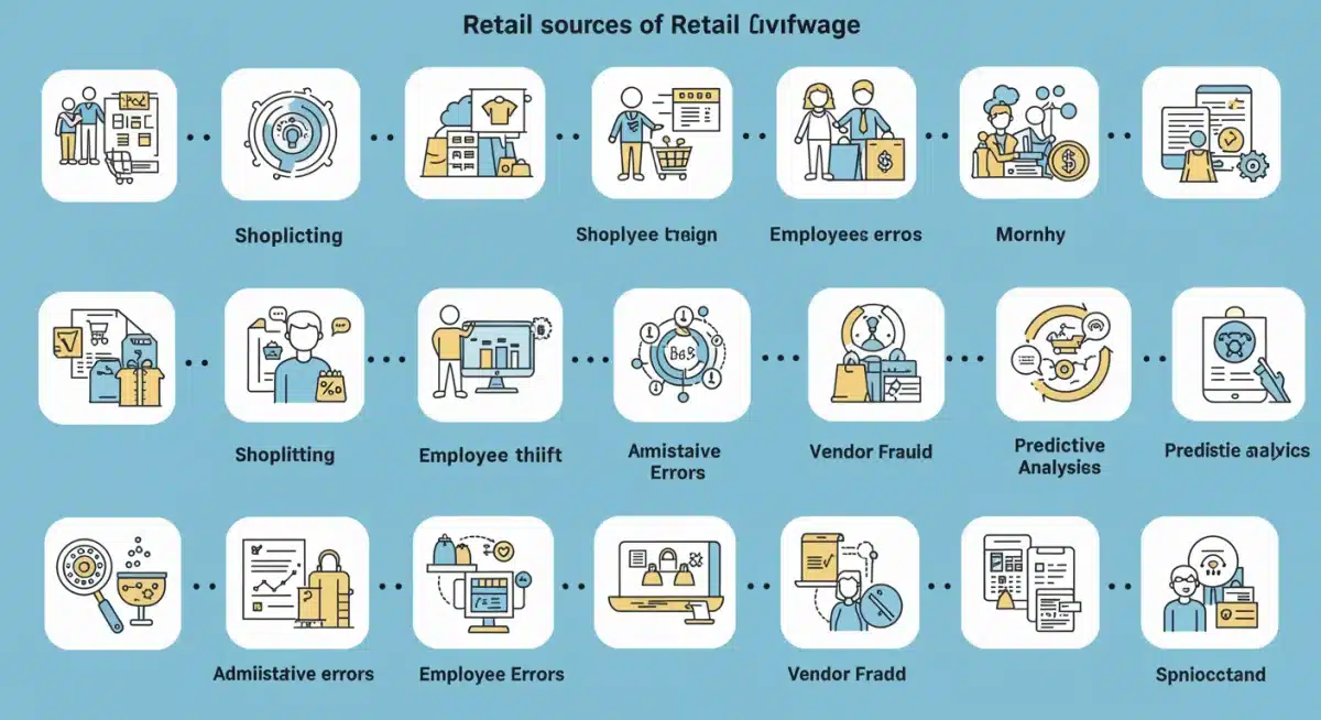 Infographic showing AI solutions for different types of retail shrinkage.