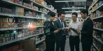 AI-powered inventory optimization in a modern US retail store