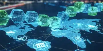 Blockchain network securing global supply chain logistics