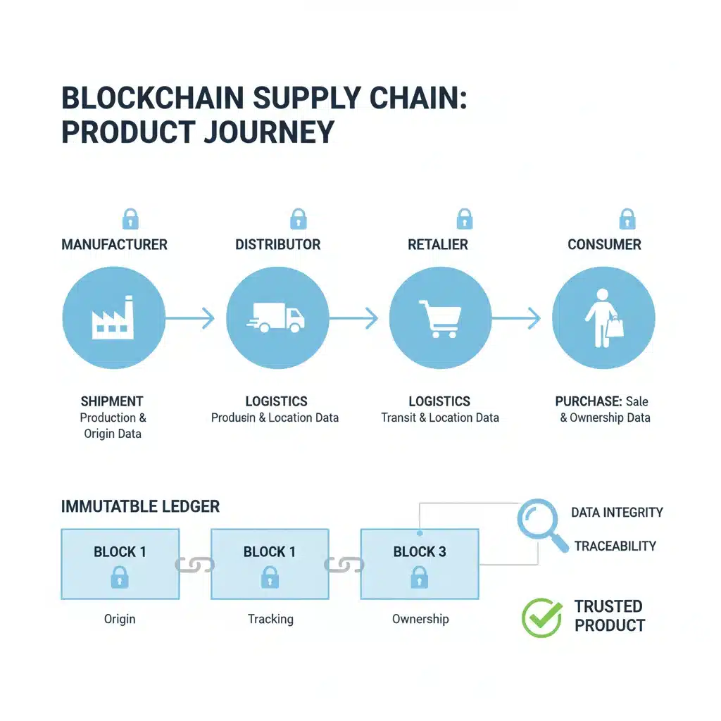 Product traceability with blockchain in supply chain