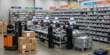 Efficient retail back-of-store operations with staff managing inventory
